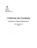 I Informe de Contexto Seminario y Práctica Diferencial III