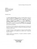 Carta de aceptación de comisario