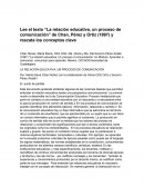 La relación educativa: un proceso de comunicación
