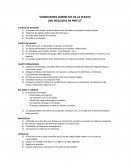 CONDICIONES CORRECTAS DE LA PLANTA