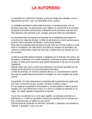 LA AUTORIDAD es un elemento necesario ya sea por tendencias naturales