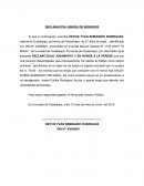 DECLARACION JURADA DE INGRESOS