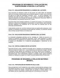 PROGRAMA DE SEGUIMIENTO Y EVALUACIÓN DEL SUBPROGRAMA ATENCIÓN A LACTANTES.. Página 1