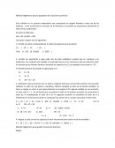 Como se da el Metodo algebraico igulacion d ecuaciones