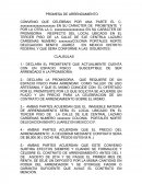 Promesa de arrendamiento.