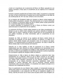¿Cuál es la importancia de la autonomía del Banco de México?