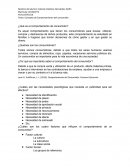 Cuestionario. Comportamiento de el consumidor