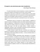 El espacio y las emociones para crear arquitectura
