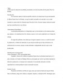 Análisis para la reducción de pérdidas presentadas en el área de producción de pastas finas Las Bonitas.