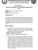 AVANCES CON RESPECTO A LOS SISTEMAS INFORMÁTICOS