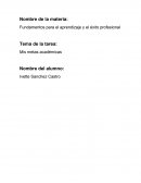 Metas academicas: Fundamentos para el aprendizaje y el éxito profesional