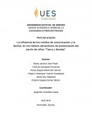 Influencia de los medios de comunicacion y la familia en los habitos alimenticion de preescolares.