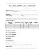 FICHA SOCIAL DEL NIÑO, NIÑA Y ADOLESCENTE