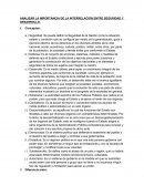 EL ANALIZAR LA IMPORTANCIA DE LA INTERRELACIÓN ENTRE SEGURIDAD Y DESARROLLO