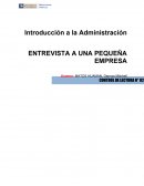 ENTREVISTA A UNA PEQUEÑA EMPRESA