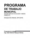 PLAN DE TRABAJO DE ECOLOGIA Y MEDIO AMBIENTE