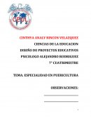 DISEÑO DE PROYECTOS EDUCATIVOS