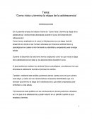 Como inicia y termina la etapa de la adolescencia