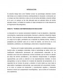 TEMAS LAS TEORÍAS CONTEMPORÁNEAS EN EDUCACIÓN