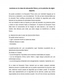 La importancia de los riesgos; contraindicaciones para favorecer la participación de los escolares en actividades físicas seguras