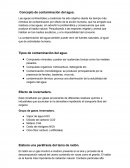 Concepto de contaminación del agua.