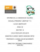 INFORME DE LA COMISION DE VALORES