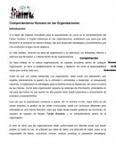 Comportamiento Huamano en las Organizaciones