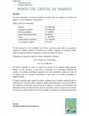 MONTO DEL CAPITAL DE TRABAJO.