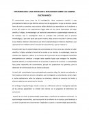 EPISTEMOLOGIA: UNA INVITACION A REFLEXIONAR SOBRE LOS CAMPOS DISCIPLINARIOS.