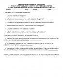 EXAMEN ORDINARIO MATERIA: METODOLOGÍA DE LA INVESTIGACIÓN