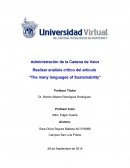 Análisis crítico del artículo “The many languages of Sustainability”