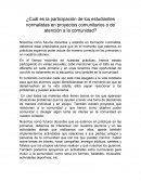 Normalistas en la comunidad