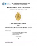 Plan de gestión y modernización del Ministerio Publico