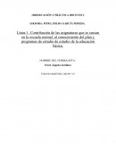 Contribución de las asignaturas que se cursan en la escuela normal, al conocimiento del plan y programas de estudio de estudio de la educación básica.