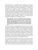 Paulo Freire, Accion antidialogica como teoría que fundamenta en ideas y acciones