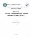 Influencia de la publicidad en la decisión de compra de la telefonía móvil en la ciudad de Chiclayo-2015