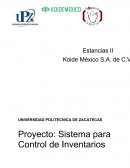 Sistema para Control de Inventarios