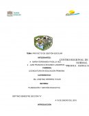 PROYECTO DE GESTIÓN ESCOLAR.