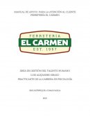 MANUAL DE APOYO PARA LA ATENCIÓN AL CLIENTE FERRETERÍA EL CARMEN