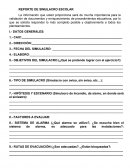 Simulacro REPORTE DE SIMULACRO ESCOLAR