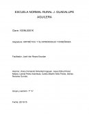 Aritmética números manera de enseñansa