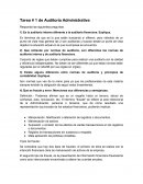 Como se da la Tarea 1 auditoria administrativa