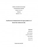 Insuficiencia dl abastecimiento del agua potable en el Sector San Andrés del valle.
