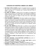 CUIDADOS DE NUESTROS AMIGOS LOS LIBROS