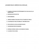 Acciones para el cierre de ciclo escolar