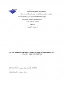 Legislación ENSAYO SOBRE LEY ORGÁNICA SOBRE EL DERECHO DE LAS MUJERES A UNA VIDA LIBRE DE VIOLENCIA