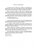Manual de procedimientos.