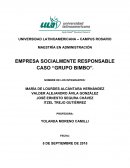 Empresa bimbo EMPRESA SOCIALMENTE RESPONSABLE