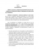 RECURSO DE RECONSIDERACION municipalidad