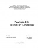 Como se da la Psicología de la educacion y el aprendizaje